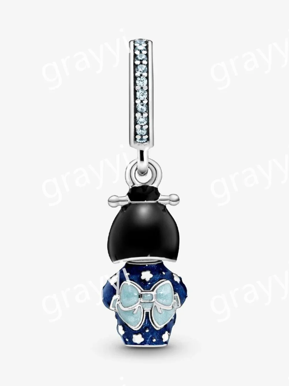 Pandora Japanese Doll in Blue Kimono Dangle Charm